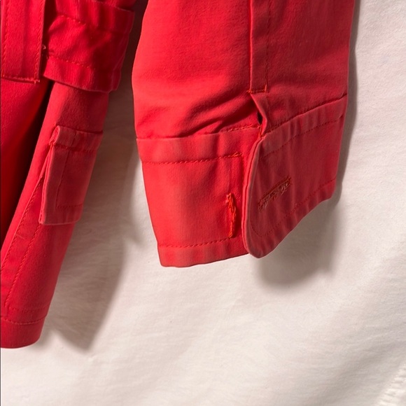 Kensie Red Trench Coat with Double-Breasted Design and Wide Collar - Picture 4 of 6